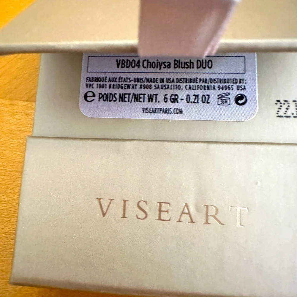 ViseartParis professional makeup blush duo in Choiysa